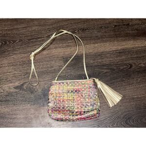 Vintage Sharif Braided Multicolor Shoulder Mini Bag Purse Evening Gown Purse